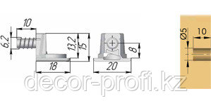 Полкодержатель RK2 с эффектом стягивания - фото 2 - id-p91522922