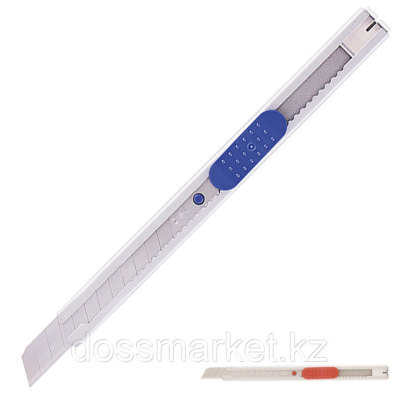 Нож канцелярский, 9мм, длина 80мм, металлический, ассорти, DELI - фото 1 - id-p91536878