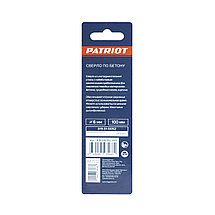 Сверло EDGE by PATRIOT по бетону 6*100 мм, 1 шт в блистере, фото 3
