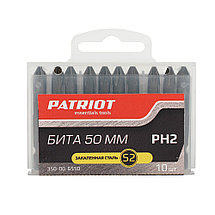 Бита Patriot PH2, сталь S2, длина 50 мм в пластиковом боксе, фото 2