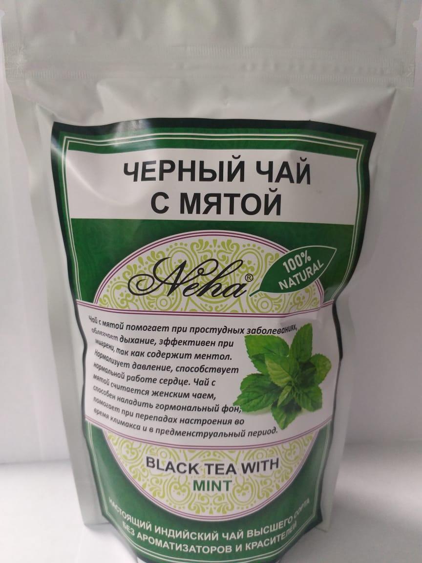 Черный чай с мятой, 100 гр, Neha