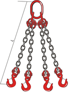 Строп цепной 4СЦ 6,7/3000 паук на кран г/п 6,7 тн длина 3 м