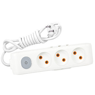 Удлинитель ВИКО ТРИ ГНЕЗДА 3 метр БЕЗ ЗАЗЕМЛЕНИЕМ С ПОДСВЕТКОЙ НА 3 X 3M