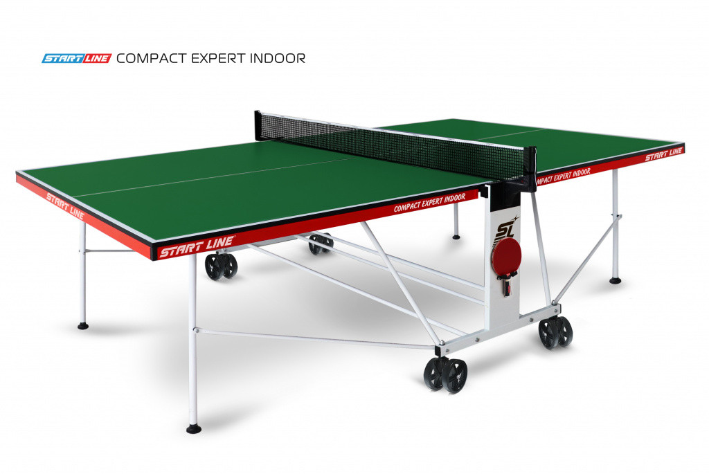 Теннисный стол Compact Expert Indoor green - компактная модель теннисного стола для помещений