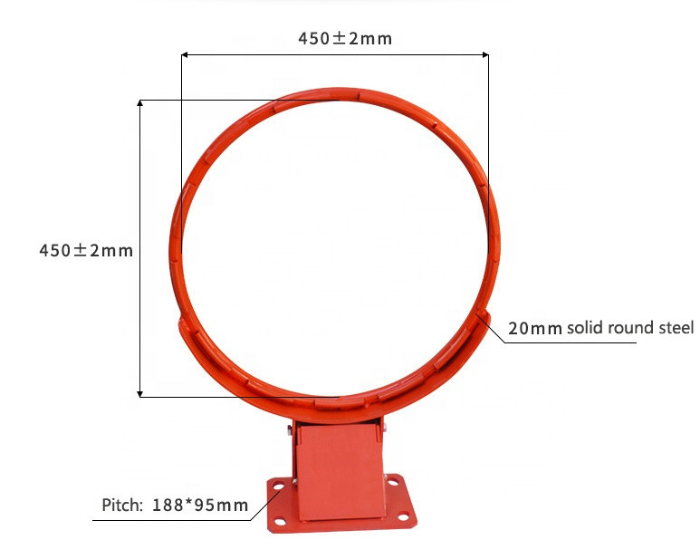 Баскетбольное кольцо на оргстекло с амортизатором - фото 3 - id-p44587043