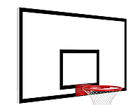 Щит баскетбольный антивандальный игровой из металлического листа 1800*1050мм