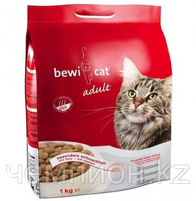 751 525 BEWI-CAT ADULT, Бэви-Кэт, корм для взрослых кошек с курицей, весовой 1 кг.