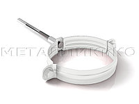 Крепеж трубы с саморезом D100, L120мм Белый