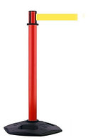 Tensabarrier® 886 Heavy Duty тартпа жолағы бар қоршау бағанасы қызыл