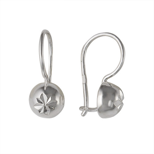 Серьги Красная Пресня , без вставок, с французким замком, круг 330806Д5
