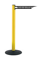 Ограждающий столбик с вытяжной лентой Tensabarrier® 875 Popular желтый