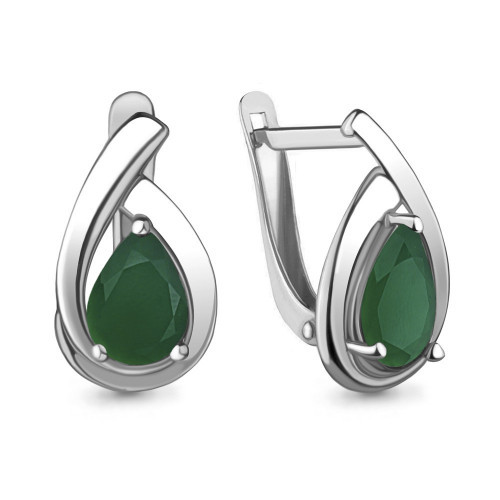Серьги Aquamarine серебро с родием 4241209.5