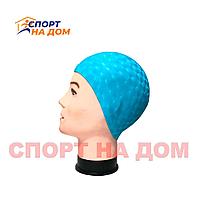 Шапочка для плавания PU SWIMMING CAP (цвет голубой)