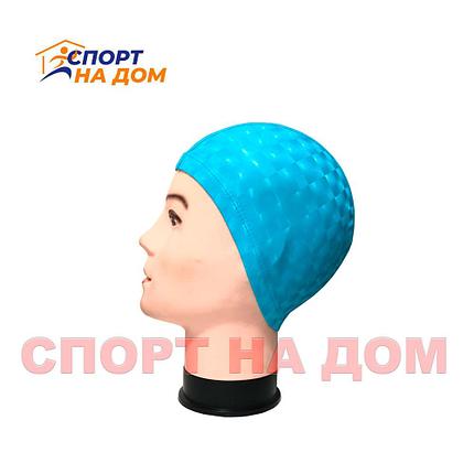 Шапочка для плавания PU SWIMMING CAP (цвет голубой), фото 2