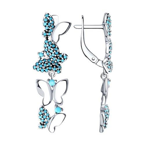 Серьги DIAMANT ( SOKOLOV ) серебро с родием 94-121-00595-1
