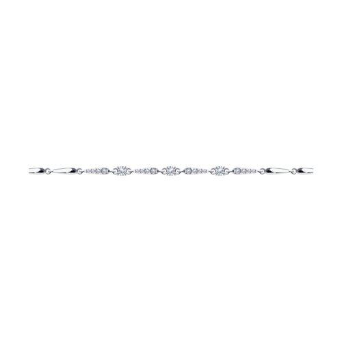 Браслет DIAMANT ( SOKOLOV ) серебро с родием, фианит 94-150-00875-1 размеры - 17 18
