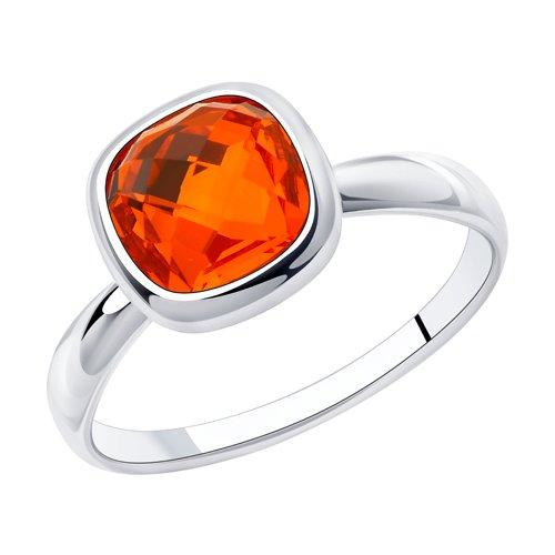 Кольцо из серебра с кристаллом DIAMANT ( SOKOLOV ) 94-110-00775-1 покрыто родием