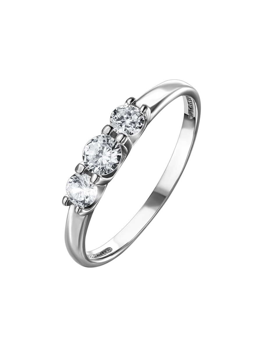 Кольцо TEOSA серебро с родием, фианит К630-1343 размеры - 17