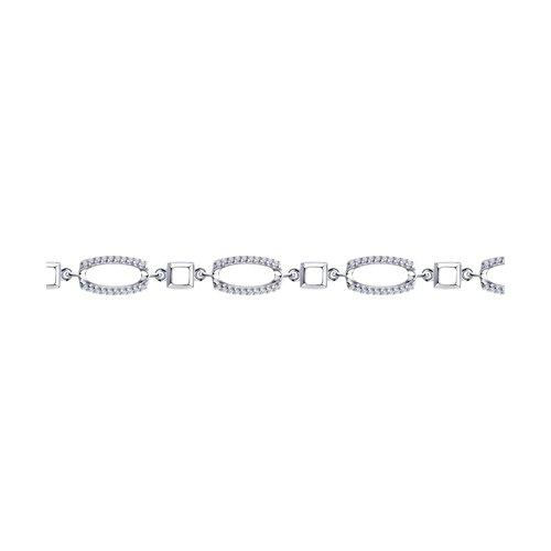 Браслет DIAMANT ( SOKOLOV ) серебро с родием, фианит 94-150-00561-1 размеры - 18
