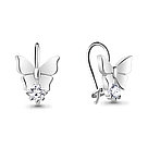 Серебряные детские серьги Фианит Aquamarine 48780А.5 серебро с родием коллекц. Happy, фото 4