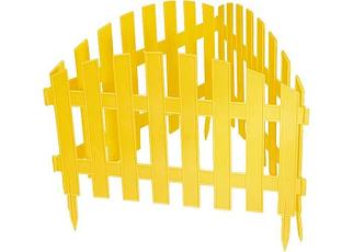 Забор декоративный серия "Винтаж", 28 х 300 см, желтый