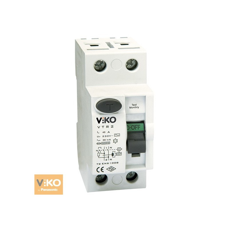 ВЫКЛЮЧАТЕЛИ ДИФФЕРЕНЦИАЛЬНЫЕ ДЛЯ ЗАЩИТНОГО ОТКЛЮЧЕНИЯ (УЗО) VTR-2 VIKO, фото 1