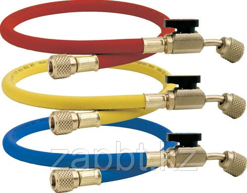 Шланг заправочный для фреона (180см) 1/4 800-4000 Psi 3шт вентиль (R-12, R22, R134A, R404A, R407C, R507), фото 1