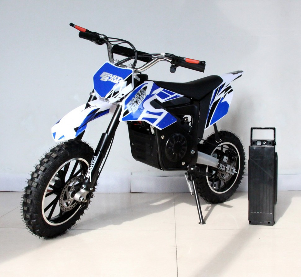 Электромотоцикл GreenCamel Питбайк DB100, 24V 500W R14 быстросъемная батарея Мотоцикл Детский (от 5 лет) Синий - фото 1 - id-p91593188