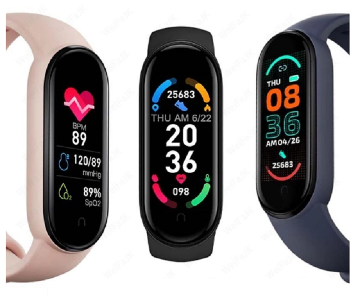 Фитнес браслет Smart Band M6 с измерением давления, пульса и кислорода в крови.
