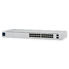 24-портовый управляемый коммутатор PoE и SFP. UniFi 24Port Gigabit Switch with PoE and SFP