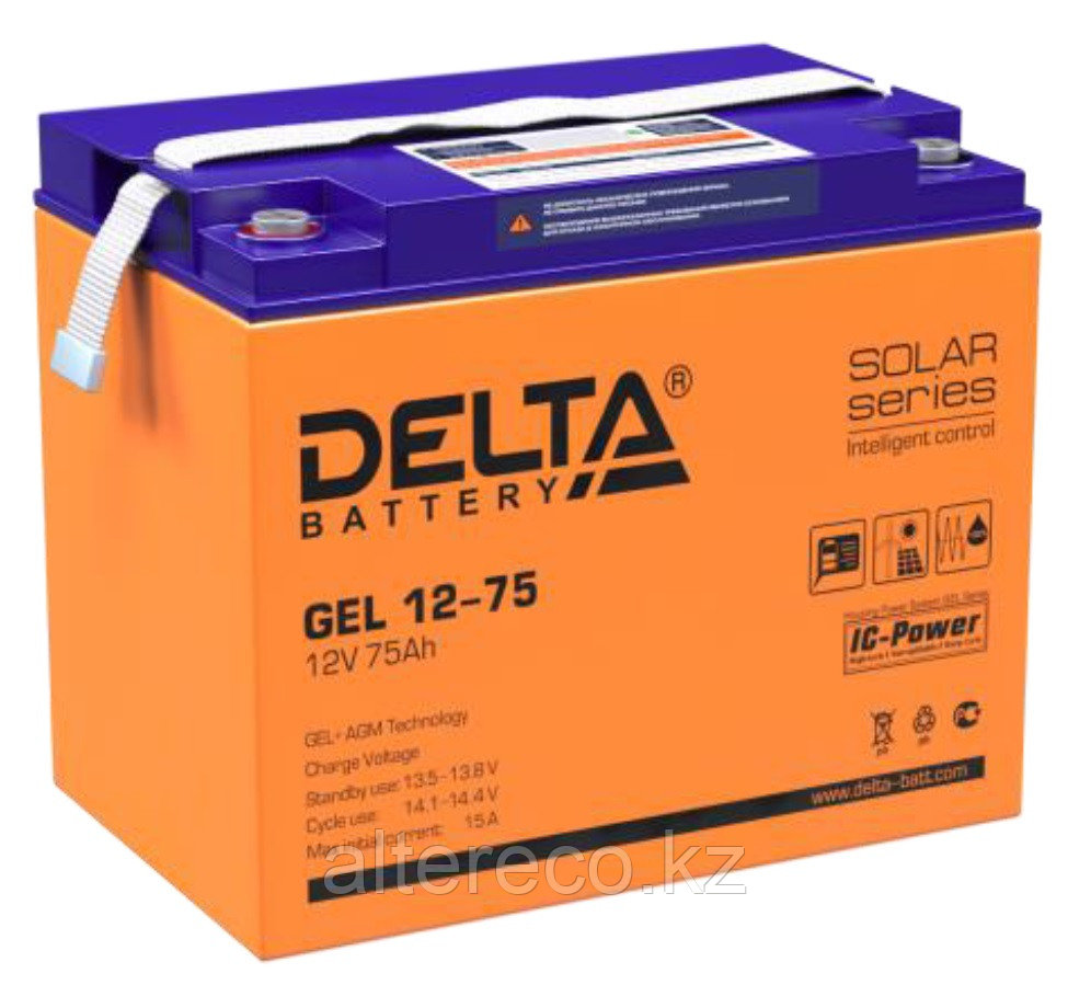 Аккумулятор Delta GEL 12-75  (12В, 75Ач)