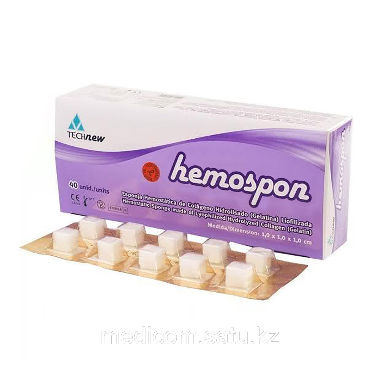 Гемостатическая губка Hemospon (уп 10 шт) - фото 2 - id-p81138861