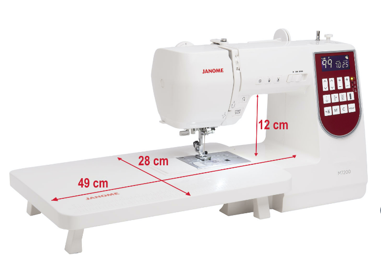 Компьютерная швейная машина Janome DM-7200 в комплекте с приставным столиком - фото 7 - id-p91071073