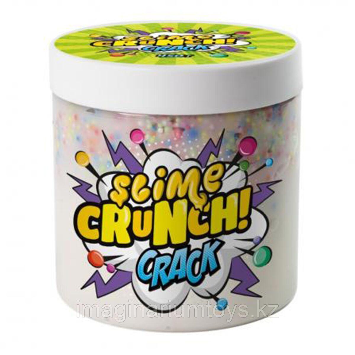 Слайм Crunch-slime Crack с шариками и ароматом сливочной помадки 450г