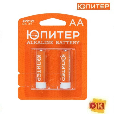 Батарейка AA LR6 1,5V alkaline 2шт. ЮПИТЕР (JP2121)
