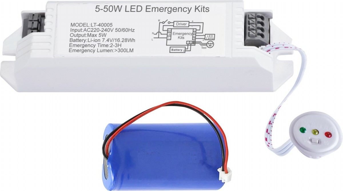 БЛОК АВАРИЙНОГО ПИТАНИЯ EMERGNCY KIT 2200mAh AC220-240 7.4V 4-5W (HG)50шт, фото 1