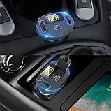 Авто USB зарядка в прикуриватель с вольтметром  быстрая зарядка QC3 Type-C, фото 5