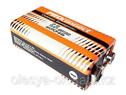 Батарейка солевая 9V 6F22 "Крона" PROconnect (30-0030) (REXANT), фото 2