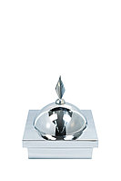 Купол "БАЙ" на мазар. Цвет серебро с декоративным пером серебро. На колонну 39,5 х 39,5 см.