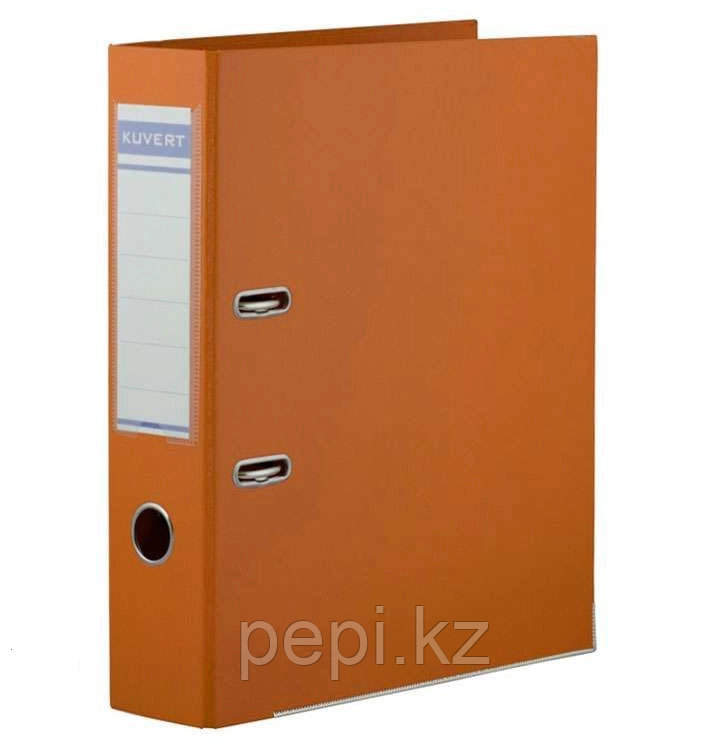 Папка регистратор Kuvert, А4, 50мм, ПВХ-ЕСО оранжевый - фото 1 - id-p91659662