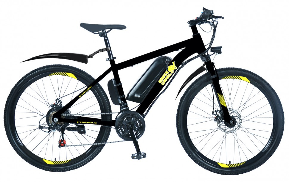 Электровелосипед GreenCamel Класс А (R27,5 350W 36V 10Ah) 7скор Черно-желтый - фото 1 - id-p91660128