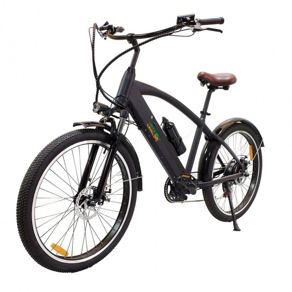 Электровелосипед GreenCamel Санта (R26 500W 48V 10Ah) Алюм, 6скор Черный - фото 1 - id-p91660691