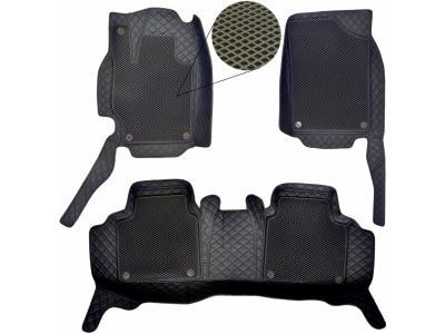 Коврик 3D Eva Toyota Camry 30 2003-2006 черный, черный с бежевой строчкой, бежевый