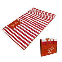 Пляжный коврик сумка складной Пальмы 150 на 170 см красный