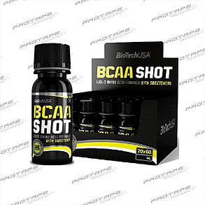 Комплекс аминокислот BCAA mega SHOT 20 бут. Х 60мл. / BioTech EU, фото 2