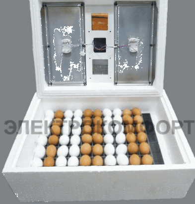 Бытовой инкубатор «Несушка» на 104 яйца, Без вентилятора, 12В