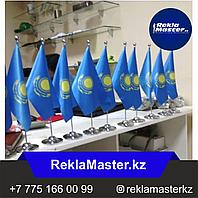 Настольные флажки Металлические (золото-серебро)