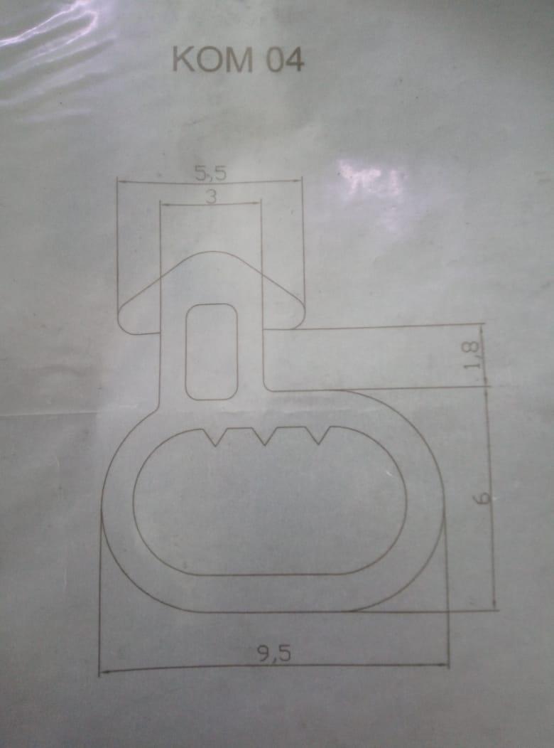 KOM-04. Резиновые уплотнители марки EPDM для ПВХ профилей. Цена от производителя! - фото 1 - id-p66744324