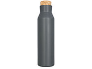 Вакуумная изолированная бутылка с пробкой, серебристый, фото 4