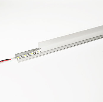 Алюминиевый профиль для подсветки в комплекте с рассеивателем  (накладной HC-069B□ 20х29 4М)